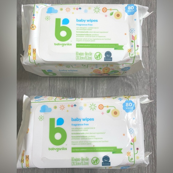NEW BULK MAMABEAR DIAPERS GENTLE TOUCH SIZE 1 and 3! 2 PACKS OF BABYGANICS WIPES - Picture 7 of 9